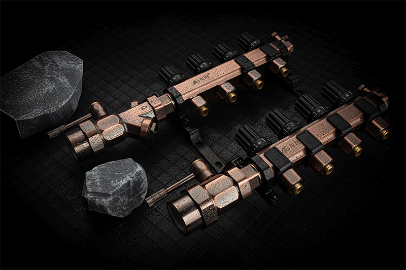 龙胜管奢华古铜大流量地暖分集水器重磅来袭