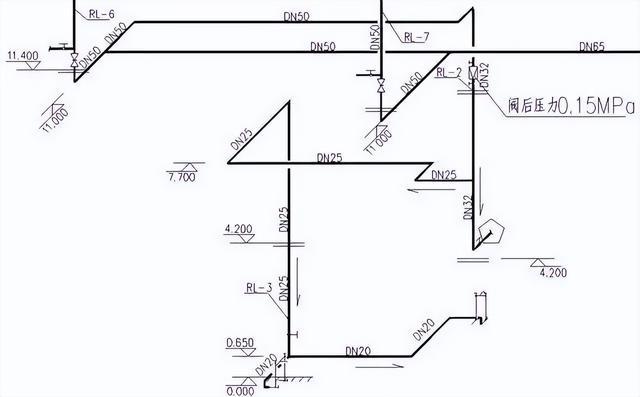 三层热水回水系统图实例施工，连十层图纸都有！快快学习一波！