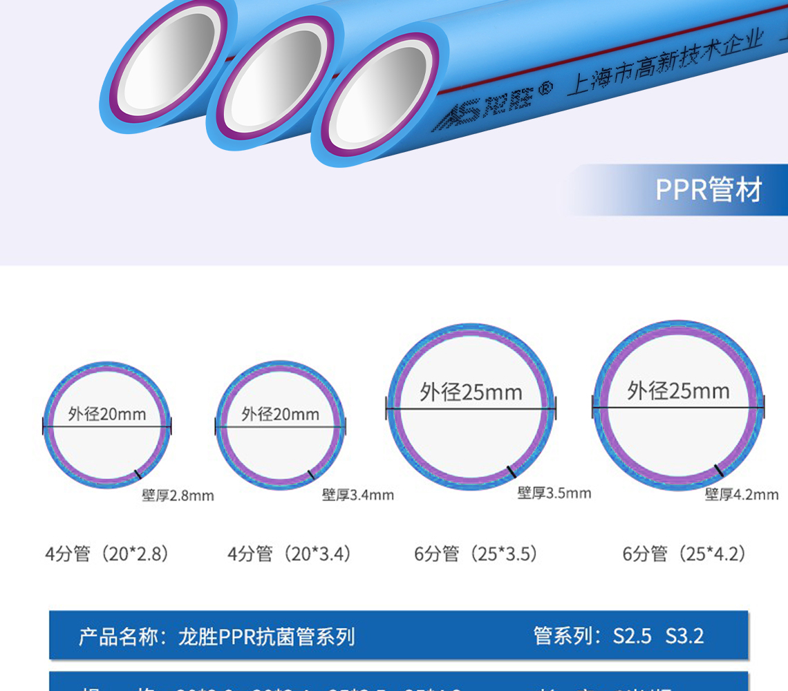 龙胜福管系列PPR水管