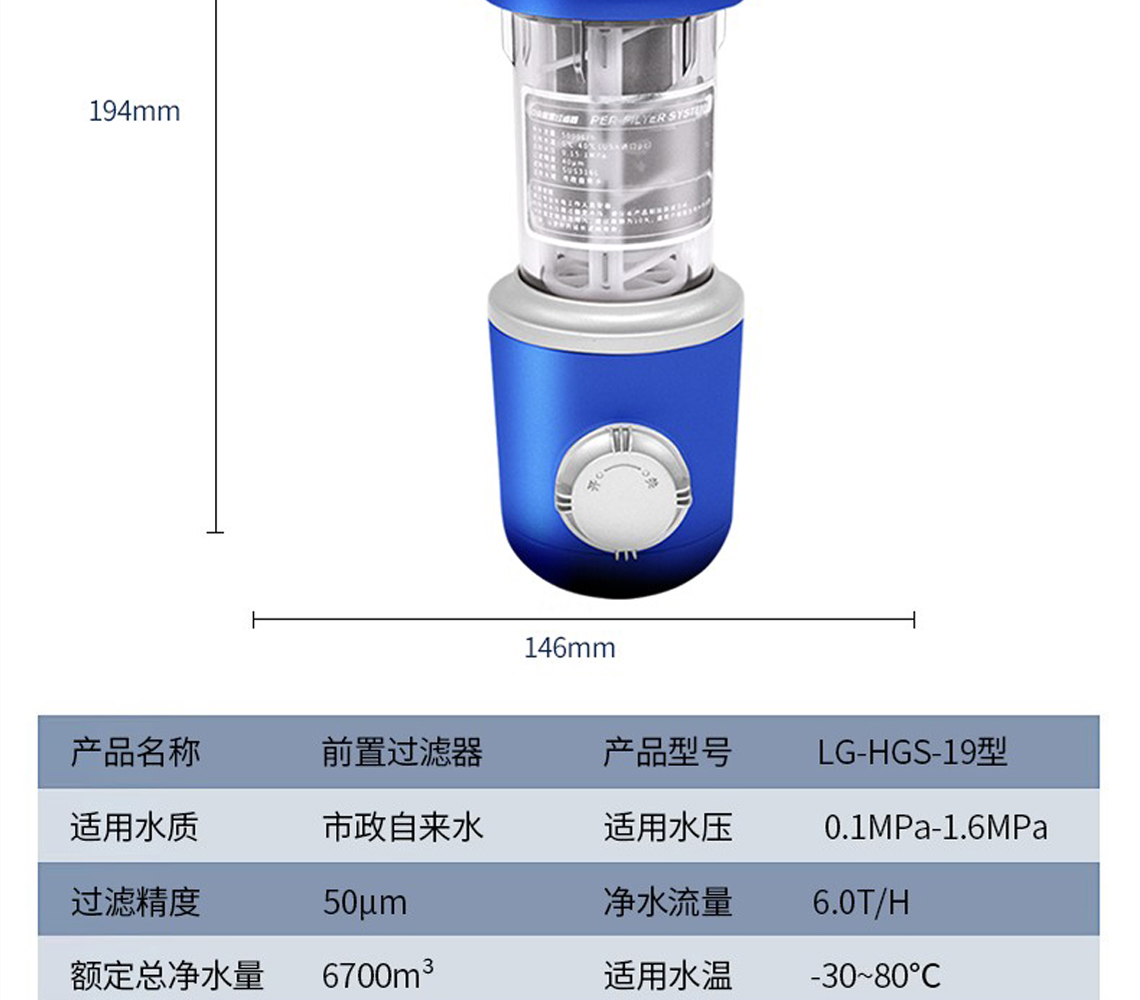 龙胜前置过滤器LS-HGS-19