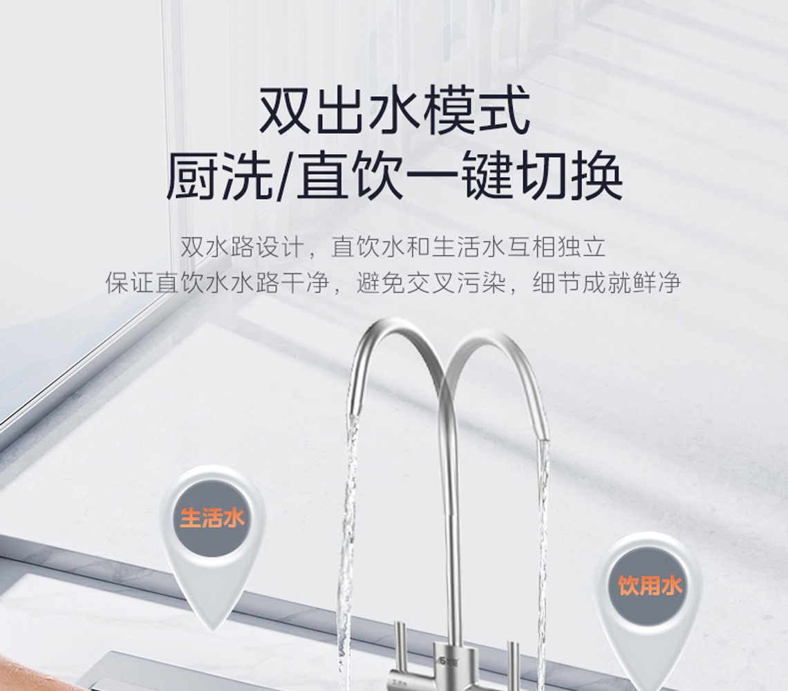 龙胜双出水净水机系列