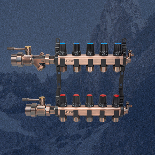 龙胜管古铜色黄铜锻造集分水器