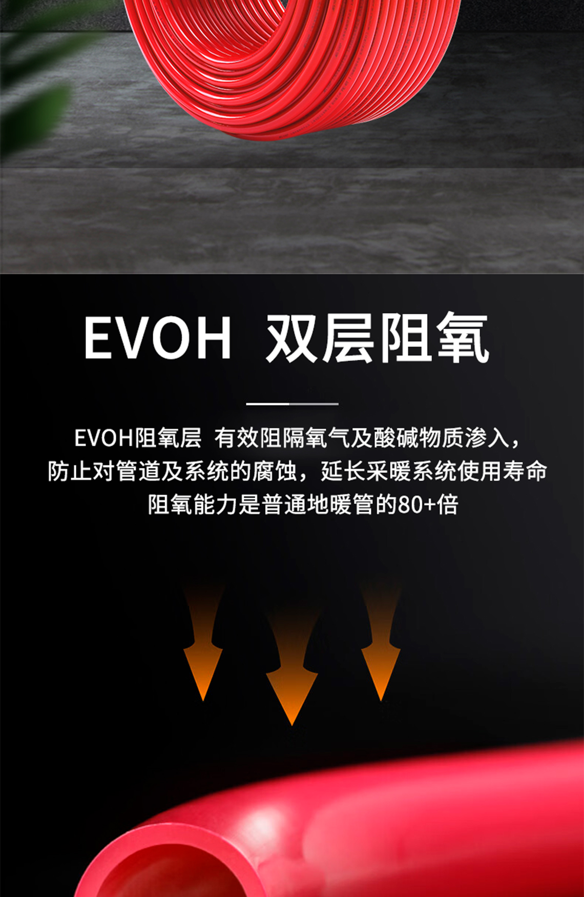 龙胜管精品红色PERT阻氧管